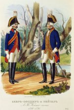 Обер-офицер и рейтар Лейб-Гвардии Конного полк в 1786-1796 гг.
