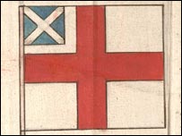 Первые варианты флага королю Якову не понравились ...