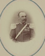 Георгиевский Кавалер и награждённый золотым оружием за дело под Иканом с 3-го по 7-е декабря 1864 года полковник Уральского казачьего войска В.В. Серов