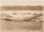 Наведение понтонного моста. Маневры. 1884 г.