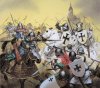 Рыцари Тевтонского Ордена в битве с татарами при Лигнице в Силезии (1241 г.)