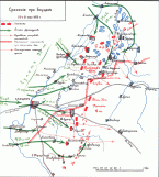 Схема сражения при Баутцене 8 (20) и 9 (21) 1813 года.