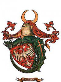 Герб Лазаревичей со знаком Ордена Дракона