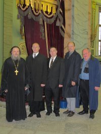 Слева направо: отец Геннадий, А.Н. Закатов, С.А. Маньков, И.А. Бобров, С.Г. Комлев.