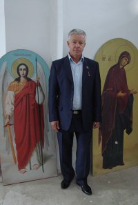 М.Л. Сердюков в храме Архангела Михаила.