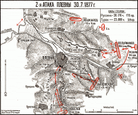 Схема Второй атаки Плевны 30 июня 1877 г.