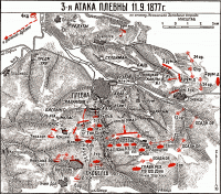 Схема Третей атаки Плевны 11 июля 1877 г.