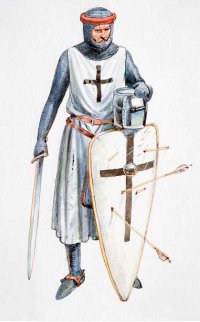 Основную ударную силу войска Тевтонского ордена Пресвятой Девы Марии в период с середины XII до первых десятилетий XV века составляли тяжеловооруженные "братья-рыцари" ("белые плащи"), сражавшиеся преимущественно в конном строю.