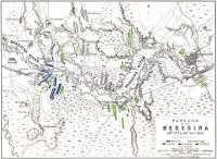 Схема переправы французов через Березину в ноябре 1812 года
