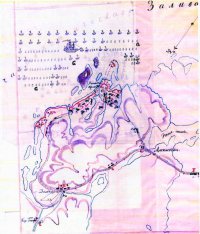 Схема боя при Севаре 7 августа 1809 г.