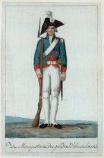 Мушкетер Измайловского полка в 1795 г.
