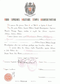 диплом Орден тамплиеров