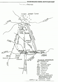 Схема Молодинской битвы. Автор В.Г. Нестеренко