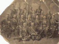 Офицеры 147 Самарского пехотного полка. Михайлов Павел Михайлович  - второй ряд снизу, крайний правый.  Фото из архива И. Михайлова.