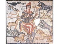 Мозаика "Орфей приручат диких животных"