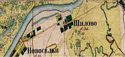 р. Ока в середине 19 в. По карте МЕНДЕ.