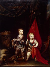 Портрет великих князей Александра Павловича и Константина Павловича. Бромптон, Ричард. 1781 г. Эрмитаж