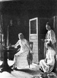 Утро помещицы. А. Г. Венецианов.