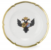 Фарфоровая тарелка из сервиза Великого князя Павла. Берлин. 1778 г. 24 см.