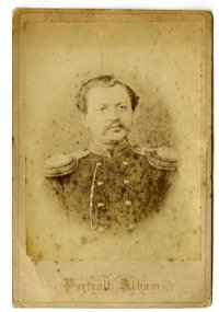 Командир 7-й роты 145-го пехотного Новочеркасского полка капитан Копуев Василий Савельевич. Неизвестный фотограф. - Конец 1860-х-начало 1870-х.