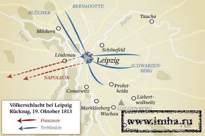 Лейцпигская битва. Военно-историческая реконструкция 2013 г. Схема.