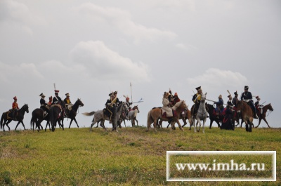 Первая сшибка кавалерии ...