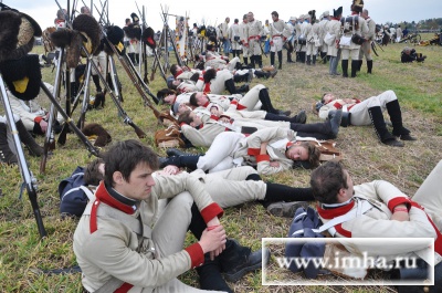 Австрийская пехота отдыхает.