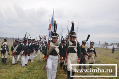 Русские Гвардейцы и первая гренадёрская рота Витебского пехотного полка.