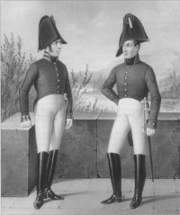 Штаб-лекарь и лекарь. 1806-1811 г. Литография.