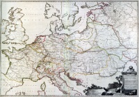 Карта путешествия Их Императорских Высочеств Государя Великого князя Павла Петровича и Государыни Великой Княгини Марии Фёдоровны восприявших звание графа и графини Северных в 1781 и 1786 годах сочинённая по новейшим наблюдениям долготы и широты знатнейших в Европе мест бывшим в Свите Их Императорских Высочеств флота капитаном Сергеем Плещеевым 1783 года.