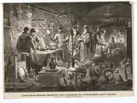 Боярин Федор Иванович Шереметев сдает сохраненные им в Смутное время царские сокровища