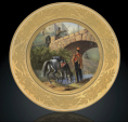 Казак крымско-татарского эскадрона. Фарфоровая тарелка из сервиза. Спб. 1831 г.