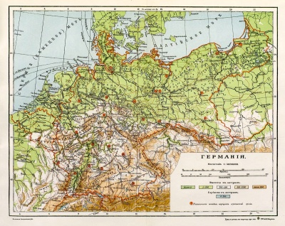 Карта Германии начала XX века