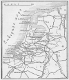Карта Голландии начала XX века