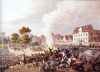Поспешное отступление французских войск от Лейпцига, преследуемых союзными армиями 19 октября 1813 г. Неизвестный гравер по оригиналу с натуры. 1815 г. ГМП.