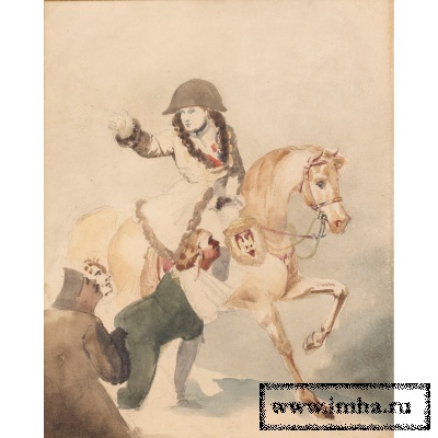 Наполеон посещает бивуак при Прейсиш-Эйлау. Этюд. А.Ж. Гро.