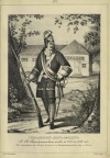 ГРЕНАДЕРСКИЙ ОБЕР-ОФИЦЕР Лейб-Гвардии Преображенского полка, с 1700 по 1732 год. Вид изображает дом Петра Великого, в Екатеринентальском саду, в Ревеле.