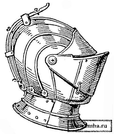 Рис. 55. Приспособление для крепления украшения на армете. Италия, вторая пол. XVI в. Коллекция К. Баццеро, Милан.