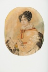 Портрет графини Елизаветы Петровны Коновницыной (1802–1867), в замужестве Нарышкиной. Художник К.К. Гампельн. 1823–1824 гг. Бумага, итальянский карандаш, акварель, белила