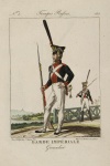 Гренадер Императорской гвардии. Франция, Париж, 1815 г. Издательство Женти. Неизвестный гравер, перв. четв. XIX в.; Автор рисунка: Мартине, Пьер. 1781-1815 (?). 27,5х20,2 см