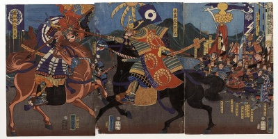 Поединок на пиках двух героев (Нию ярисэн-но дзу ??????). Япония, 1866