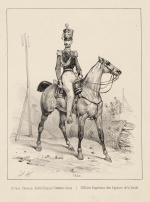 Штаб-офицер лейб-гвардии Саперного полка. Россия, Санкт-Петербург, 1830-е гг. Издательский дом Дациаро. Гравер: Адам. 1801-1867.