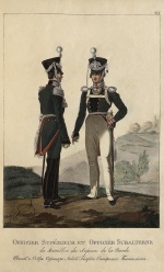 Штаб- и обер-офицеры лейб-гвардии Саперного батальона. Россия, Санкт-Петербург, 1821 г. Типография Главного штаба. Автор рисунка: Киль Л.И.?-1851; Гравер: Неизвестный гравер, перв. трети XIX в.