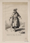 Полковник, с палкой в правой руке. Франция, 1764 г. Гравер: Лепренс, Жан-Батист. 1734-1781; Инвентор: Лепренс, Жан-Батист. 1734-1781. Сюита изображений костюмов стрельцов "Les Strelits-Encienne et seule Milice de Russie a cause de leurs Seditions...". Офорт. 23,5х15,2 см.
