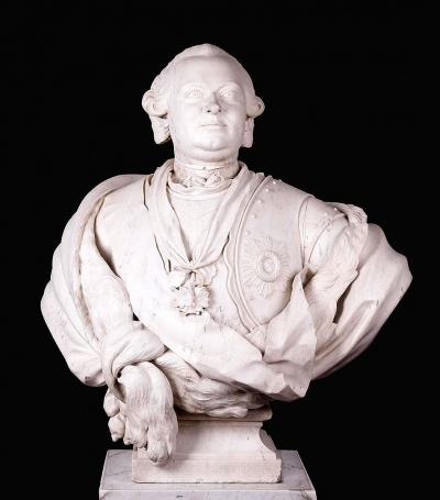 Портрет Петра Ивановича Шувалова. Жилле, Николя-Франсуа. 1709-1791. Франция, XVIII в. Мрамор. 76х79 см