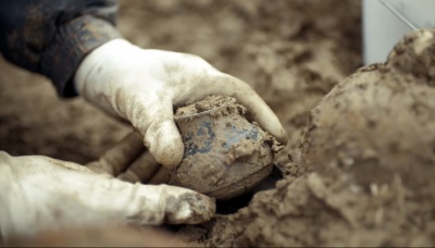 Одна из находок на римском кладбище возле деревни Беммель. Кадр из видео Rijkswaterstaat / Vimeo