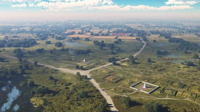 Современная реконструкция возможного вида кладбища в римскую эпоху. Изображение: Rijkswaterstaat