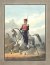 Обер-офицер Черноморской сотни Конвоя Его Императорского Величества. Россия, 1818 г. Орловский, Александр Осипович. 1777-1832. Бумага, акварель, 51,5х40,2 см.
