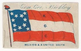флаг задуманной лидером "Ордена (Рыцарей) Золотого Круга" Джорджем Бикли Южной Конфедерации (в составе южных штатов и Мексики)