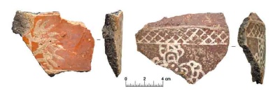 Фрагменты расписных мордовских сосудов